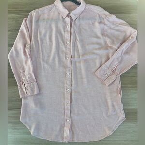 Onia Womens Striped Swim Cover Dress Size S Petite Red White Roll Tab Pockets